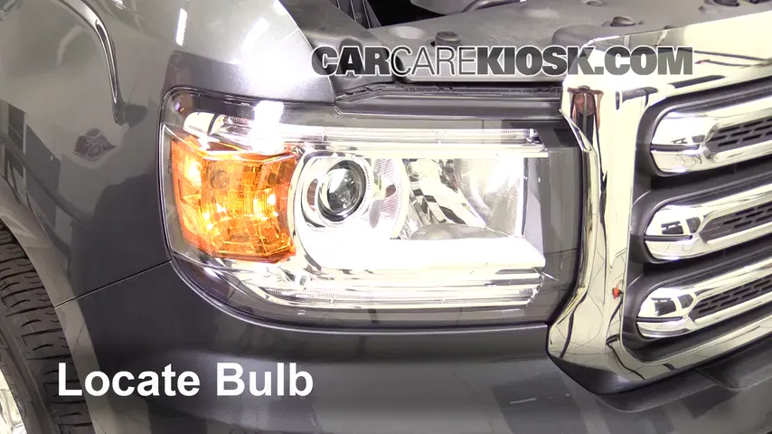 2016 GMC Canyon SLT 3.6L V6 Crew Cab Pickup Lights Highbeam (replace bulb)